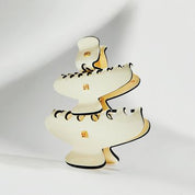 Cellulose Acetate Pince a Cheveux Extra Small White/Black