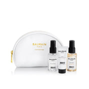 White Cosmetic Styling Bag - Silk Perfume Spray, Texturizing Salt Spray, Argan Elixir